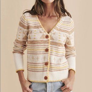 Faherty yellowtail cardigan size small EUC